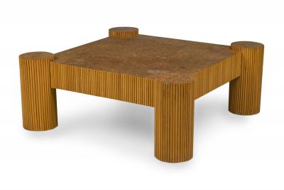 Ernest C Masi American Mid Century Bamboo Coffee Table