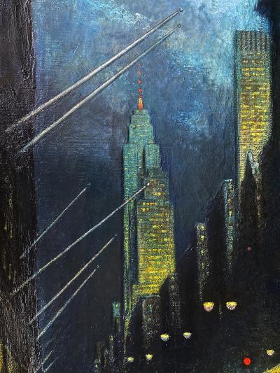 Ernest Fiene Winter Evening Fifth Avenue Night Scene