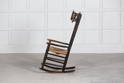 Ernest Gimson Ash Elm Bobbin Turned Rocking Chair