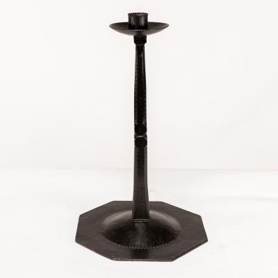 Ernest Gimson Ernest Gimson made by Alfred Bucknell A rare unusually tall steel candlestick
