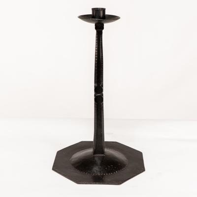 Ernest Gimson Ernest Gimson made by Alfred Bucknell A rare unusually tall steel candlestick
