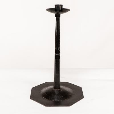 Ernest Gimson Ernest Gimson made by Alfred Bucknell A rare unusually tall steel candlestick