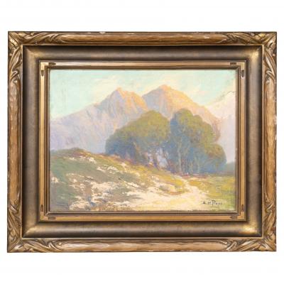 Ernest Henry Pohl Oil On Canvas Mountain Landscape By Ernest Henry Pohl