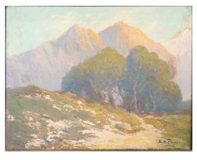 Ernest Henry Pohl Oil On Canvas Mountain Landscape By Ernest Henry Pohl