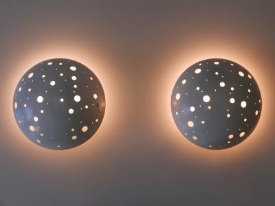 Ernest Igl Set of Two Rare Mid Century Sconces by Ernest Igl for Hillebrand Germany 1950s