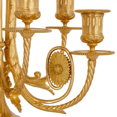 Ernest Royer Antique French gilt bronze clock set by Royer
