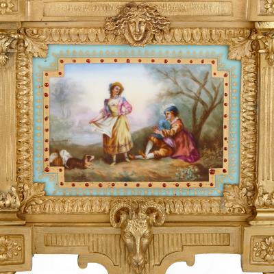 Ernest Royer Louis XVI style mantel clock by Ernest Royer