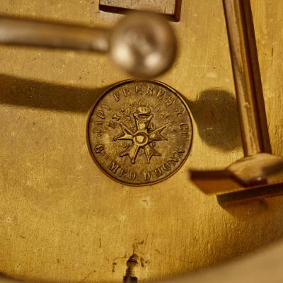 Ernest Royer Louis XVI style mantel clock by Ernest Royer