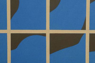 Ernest Tino Trova American Silkscreen on Canvas Ernest Trova Canto Profile Sections II 1970
