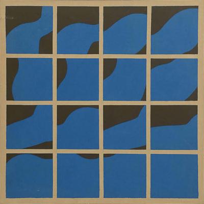 Ernest Tino Trova American Silkscreen on Canvas Ernest Trova Canto Profile Sections II 1970