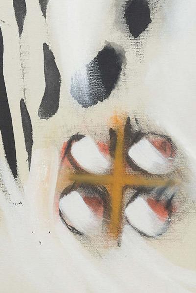 Ernest Tino Trova Modern Oil on Canvas Ernest Trova Four Score Seven Years Ago 1961
