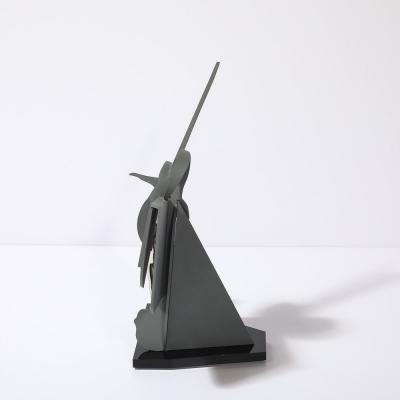 Ernest Tino Trova Post Modernist Sculpture signed Ernest Trova Profile Canto 83 in Matt Gray