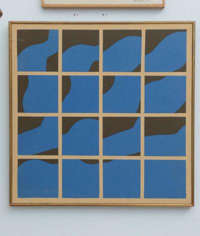 Ernest Trova Silkscreen on Canvas Titled Canto Profile Sections II 1970