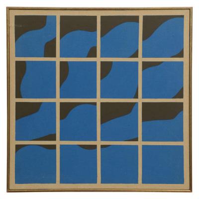 Ernest Trova Silkscreen on Canvas Titled Canto Profile Sections II 1970