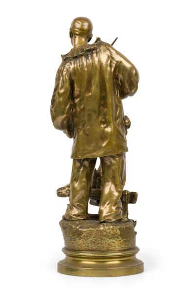 Ernest Wante Bronze Pierot and a Duck