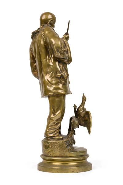 Ernest Wante Bronze Pierot and a Duck