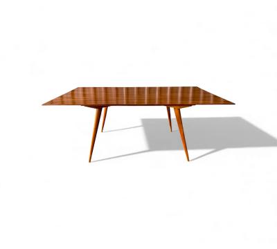 Ernesto Hauner Brazilian Modern Dining Table in Caviuna Ernesto Hauner for Mobilinea 1950s