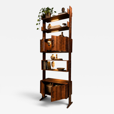 Ernesto Hauner Modular Brazilian Rosewood Shelving Unit by Ernesto Hauner Brazil 1960s