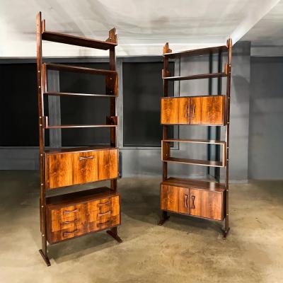 Ernesto Hauner Modular Brazilian Rosewood Shelving Unit by Ernesto Hauner Brazil Lot 182A