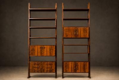 Ernesto Hauner Modular Brazilian Rosewood Shelving Units by Ernesto Hauner Brazil