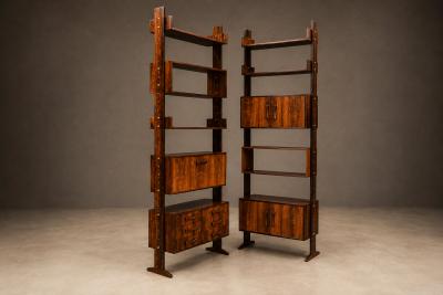 Ernesto Hauner Modular Brazilian Rosewood Shelving Units by Ernesto Hauner Brazil