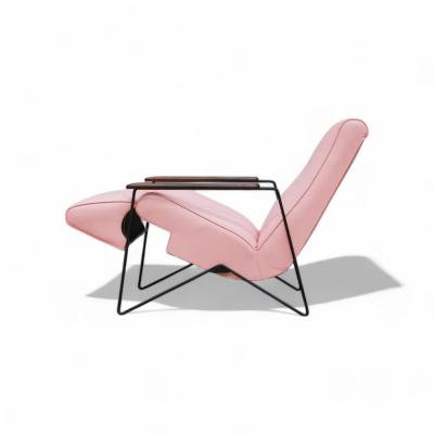 Ernesto Hauner Reclining Chair in Metal Hardwood Leather Ernesto Hauner 1960s Lot 340A