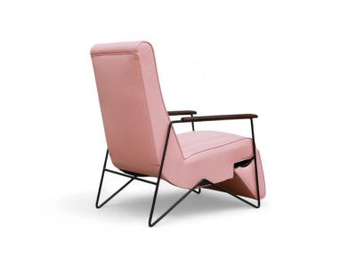 Ernesto Hauner Reclining Chair in Metal Hardwood Leather Ernesto Hauner 1960s Lot 340A