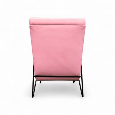 Ernesto Hauner Reclining Chair in Metal Hardwood Leather Ernesto Hauner 1960s Lot 340A