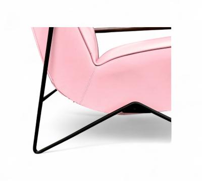 Ernesto Hauner Reclining Chair in Metal Hardwood Leather Ernesto Hauner 1960s Lot 340A