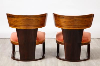 Ernesto La Padula Pair of Italian Art Deco Side Chairs Italy circa 1930