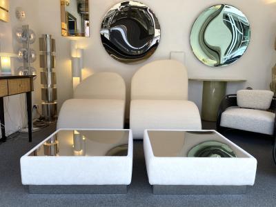 Ernesto Radaelli Pair of Tables Kenthia by Ernesto Radaelli for Saporiti Italy 1970s