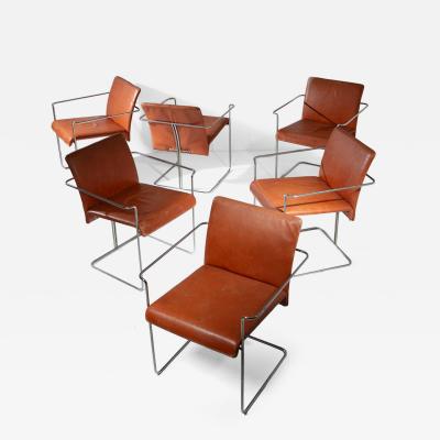Ernesto Redaelli Set of Six P15 Armchairs by Ernesto Redaelli for Saporiti Italy 1970s