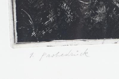 Ernst Fuchs Ernst Fuchs Waldidylle vor der Himmelsmauer Hand Signed Artists Proof 1974