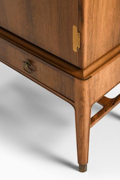 Ernst K hn Cabinet in Rosewood and Brass by Ernst K hn 1940s