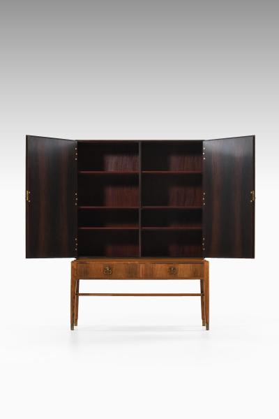 Ernst K hn Cabinet in Rosewood and Brass by Ernst K hn 1940s