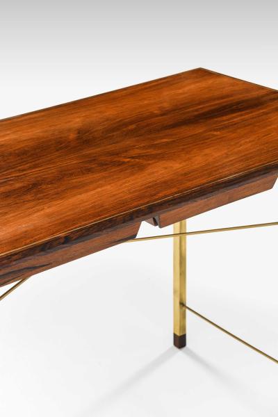 Ernst K hn Lysberg Hansen Therp Rosewood Brass Desk 1940s