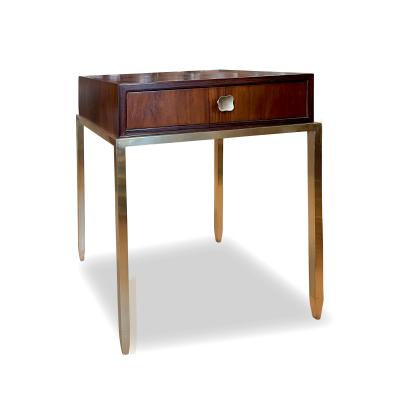 Ernst K hn Pair of Nightstands Side Tables in Brass and Rosewood by Ernst Kuhn