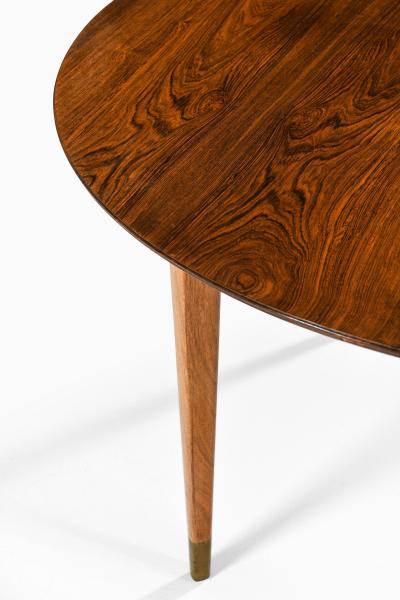 Ernst K hn Rare Dining Table in Brass and Rosewood by Ernst K hn 1950s