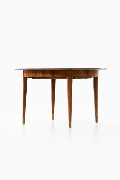 Ernst K hn Rare Dining Table in Brass and Rosewood by Ernst K hn 1950s