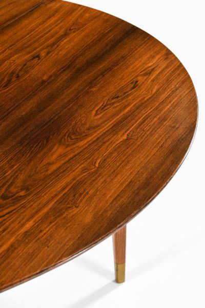 Ernst K hn Rare Dining Table in Brass and Rosewood by Ernst K hn 1950s