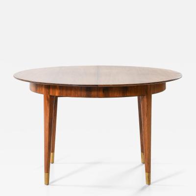Ernst K hn Rare Dining Table in Brass and Rosewood by Ernst K hn 1950s
