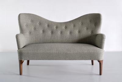 Ernst K hn Sculptural Ernst K hn Sofa with Wing Shaped Back Normina A S Denmark 1930s