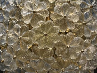 Ernst Palme Extra Large Ernst Palme Floral Glass Sconce Flush Mount