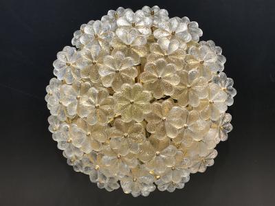 Ernst Palme Extra Large Ernst Palme Floral Glass Sconce Flush Mount