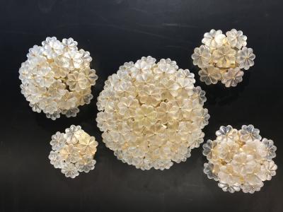 Ernst Palme Extra Large Ernst Palme Floral Glass Sconce Flush Mount