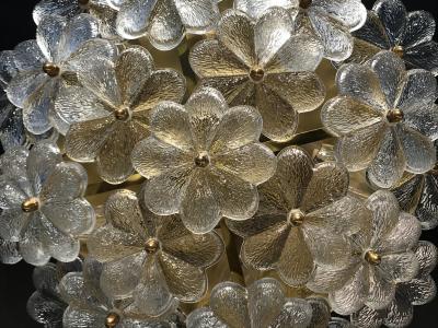 Ernst Palme Large Ernst Palme Floral Glass Sconce Flush Mount