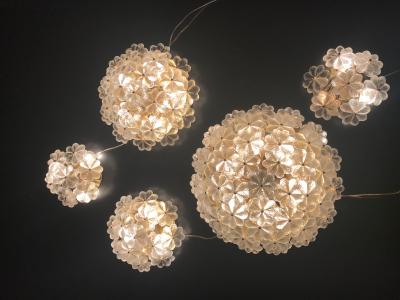 Ernst Palme Large Ernst Palme Floral Glass Sconce Flush Mount