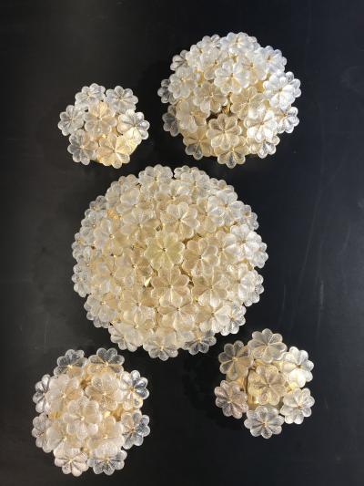 Ernst Palme Medium Ernst Palme Floral Glass Sconce Flush Mount