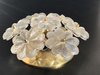 Ernst Palme Small Ernst Palme Floral Glass Sconce Flush Mount