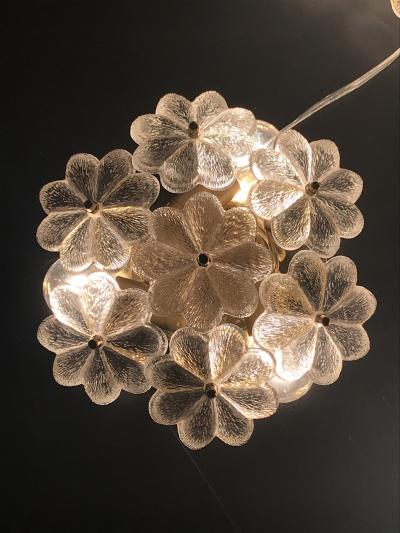 Ernst Palme Small Ernst Palme Floral Glass Sconce Flush Mount